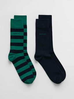 GANT - Men Multi-Color Striped Socks (Pack of 2)