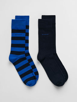 GANT - Men Multi-Color Striped Socks (Pack of 2)