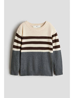 H&M - Boys Grey Cotton Jumper