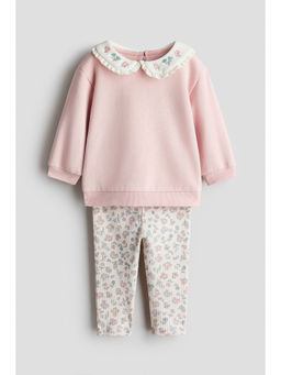H&M - Girls Pink 2-Piece Top and Leggings