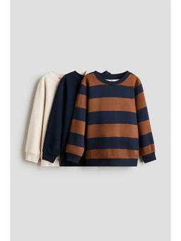 H&M - Boys Multi-Color 3-Pack Brushed-Inside Sweatshirts