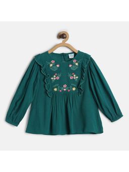 MINI KLUB - Kids Girls Green Woven Top