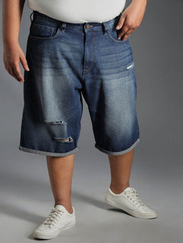High Star - Men Washed Pure Cotton Denim Shorts