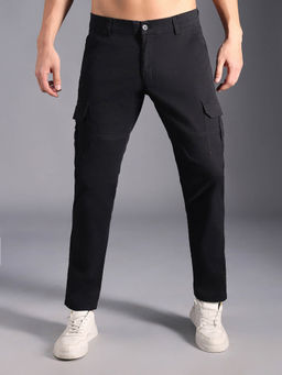 High Star - Men Relaxed Mid-Rise Cotton Cargo Trousers