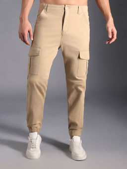 High Star - Men Relaxed Mid-Rise Cargos Trousers