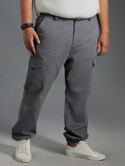 High Star - Men Relaxed Straight Fit Cotton Cargos Trousers