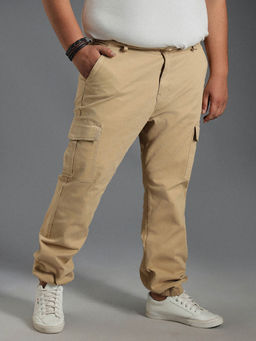High Star - Men Relaxed Straight Fit Cotton Cargos Trousers