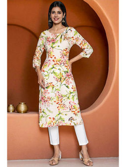 Aurelia - Women Multi-Color Floral Regular Fit Kurta