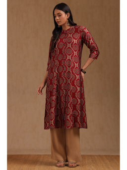 Soch - Women Red Printed Regular Fit Kurta