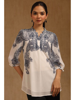 Soch - Women White Printed Regular Fit Tunic