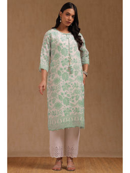Soch - Women Green Floral Regular Fit Kurta