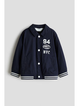 H&M - Boys Blue Twill Baseball Jacket