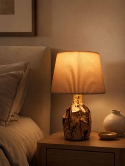 ELARE - Abstract Table Lamp Made By Ceramic Material And White Shade