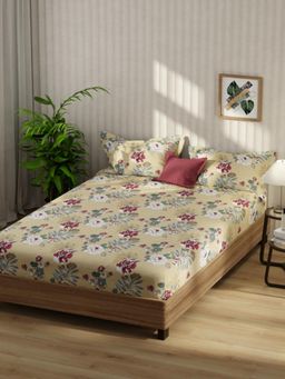 KOPA - Bamboo Micro Fabric Bedsheet With 2 Pillow Covers Yellow (Double King)