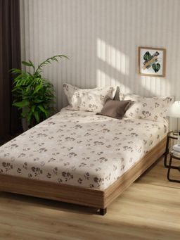 KOPA - Bamboo Micro Fabric Bedsheet With 2 Pillow Covers Cream (Double King)