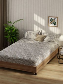 KOPA - Bamboo Micro Fabric Bedsheet With 2 Pillow Covers Grey (Double King)
