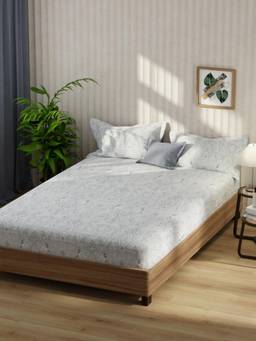 KOPA - Bamboo Micro Fabric Bedsheet With 2 Pillow Covers Grey (Double King)