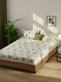 KOPA - Bamboo Micro Fabric Bedsheet With 2 Pillow Covers Green (Double King)