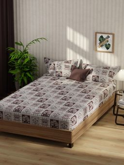 KOPA - Bamboo Micro Fabric Bedsheet With 2 Pillow Covers Multi-Color (Double King)