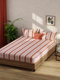 KOPA - Bamboo Micro Fabric Bedsheet With 2 Pillow Covers Multi-Color (Double King)