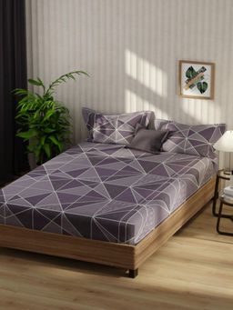 KOPA - Bamboo Micro Fabric Bedsheet With 2 Pillow Covers Purple (Double King)