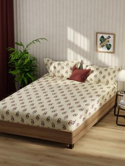 KOPA - Bamboo Micro Fabric Bedsheet With 2 Pillow Covers Off White (Double King)