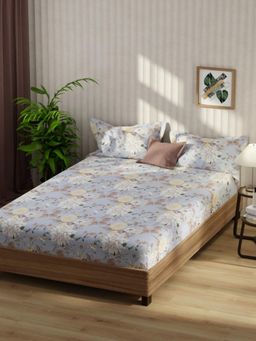 KOPA - Bamboo Micro Fabric Bedsheet With 2 Pillow Covers Blue (Double King)