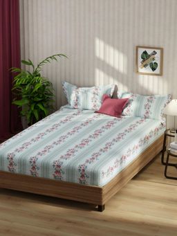 KOPA - Bamboo Micro Fabric Bedsheet With 2 Pillow Covers Blue (Double King)