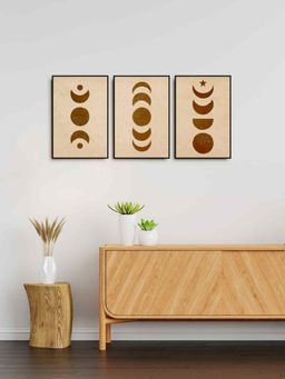 999Store - Moon Phases Painting For Home And Office Decoration (Pack of 3)