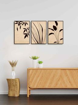 999Store - Plants With Leaf Art Painting Home And Office Decor (Pack of 3)