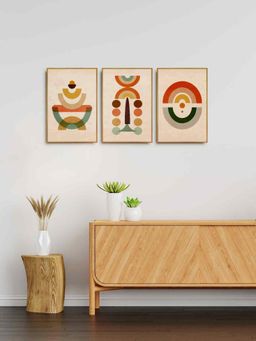 999Store - Balance Shapes Modern Art Painting For Home And Office Decor (Pack of 3)