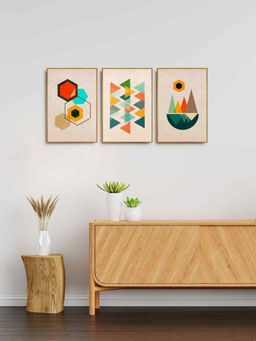 999Store - Scandi Definition Wall Painting For Home And Office (Pack of 3)