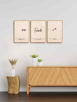 999Store - Friendship Goal Wall Art Painting For Bedroom Living Room (Pack of 3)