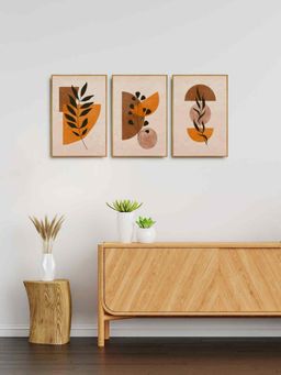 999Store - Tropical Leaf With Shape Wall Art Painting Bedroom (Pack of 3)