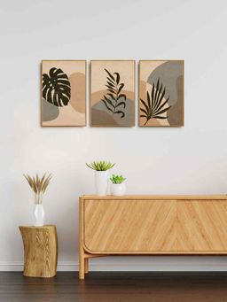 999Store - Palm Leaf Wall Art Painting For Wall Bedroom Living Room (Pack of 3)