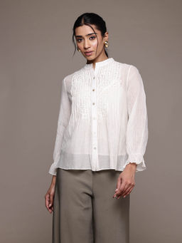 Ritu Kumar - White Ecru Essential Label Shirt