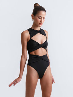 Addery - Twist Cutout Black Monokini