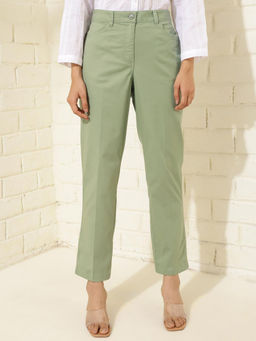 Fabindia - Green Cotton Chinos Pant