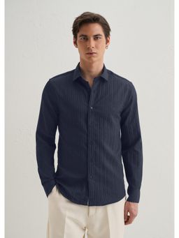 Banana Club - Navy Blue Striped Shirt