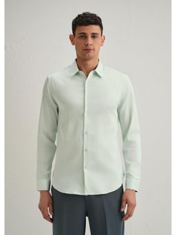 Banana Club - Misty Green Abstract Printed Cuff Shirt