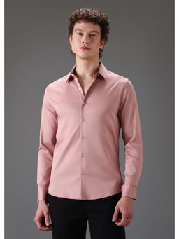 Banana Club - Pink Abstract Printed Cuff Shirt