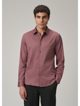 Banana Club - Mauve Abstract Printed Cuff Shirt