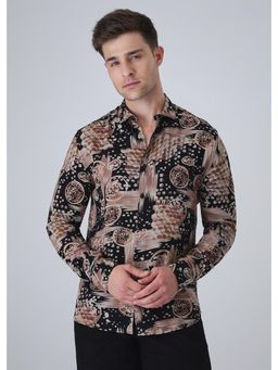 Banana Club - Orange Abstract Feather Shirt