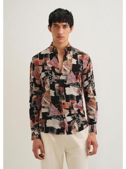 Banana Club - Red Abstract Feather Shirt