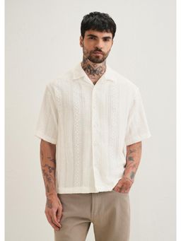 Banana Club - White Textured Shirt