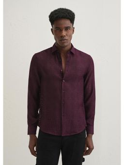 Banana Club - Maroon Laser Cut Shirt