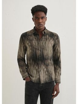 Banana Club - Brown Fade Abstract Printed Shirt