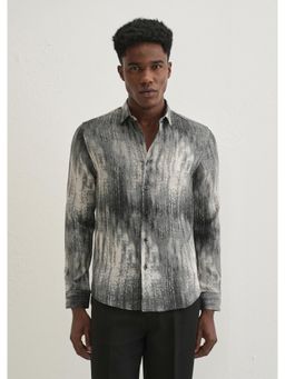 Banana Club - Grey Fade Abstract Printed Shirt