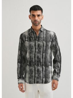 Banana Club - Black Stripe Abstract Printed Shirt