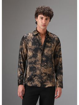 Banana Club - Brown Wash Abstract Printed Shirt